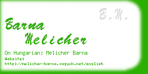 barna melicher business card